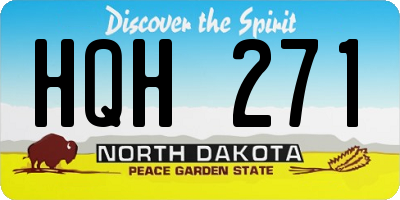 ND license plate HQH271