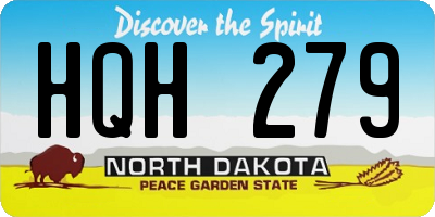 ND license plate HQH279