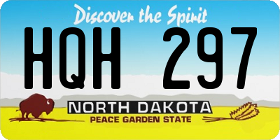 ND license plate HQH297
