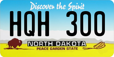 ND license plate HQH300