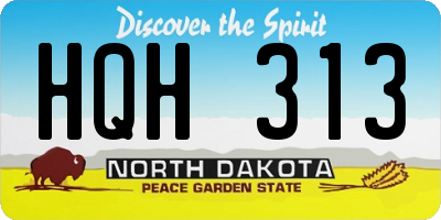 ND license plate HQH313