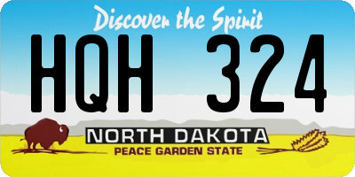 ND license plate HQH324