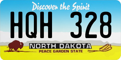 ND license plate HQH328