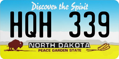 ND license plate HQH339