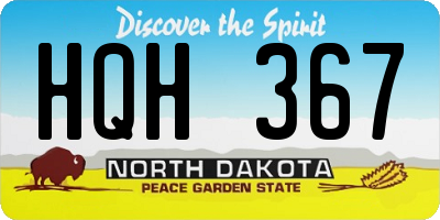 ND license plate HQH367