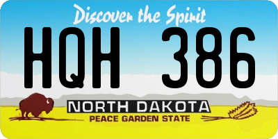 ND license plate HQH386