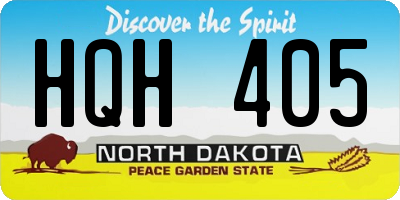 ND license plate HQH405