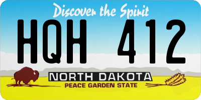 ND license plate HQH412