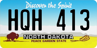 ND license plate HQH413