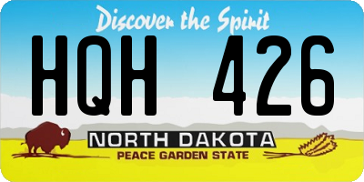 ND license plate HQH426