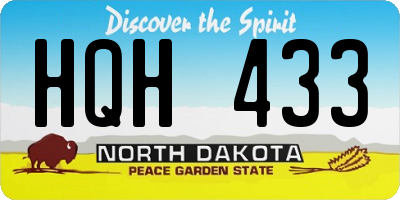 ND license plate HQH433