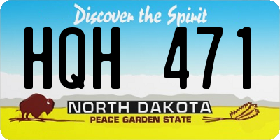 ND license plate HQH471