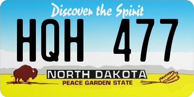 ND license plate HQH477