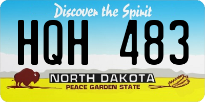 ND license plate HQH483