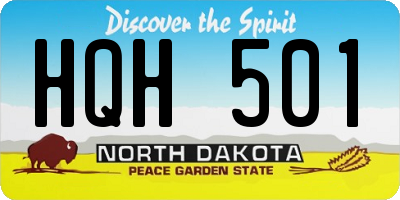ND license plate HQH501