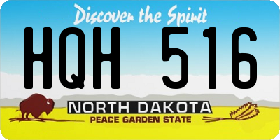 ND license plate HQH516