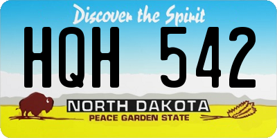 ND license plate HQH542