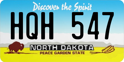 ND license plate HQH547