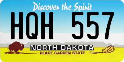 ND license plate HQH557
