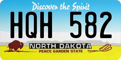 ND license plate HQH582