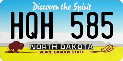 ND license plate HQH585