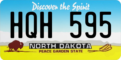 ND license plate HQH595