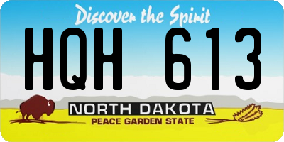 ND license plate HQH613