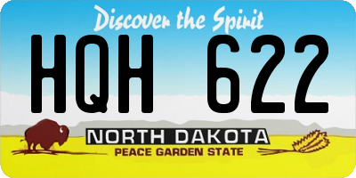 ND license plate HQH622
