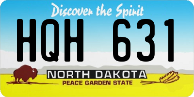 ND license plate HQH631