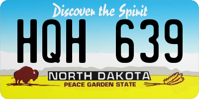ND license plate HQH639