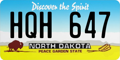 ND license plate HQH647
