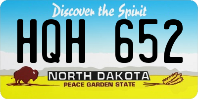 ND license plate HQH652