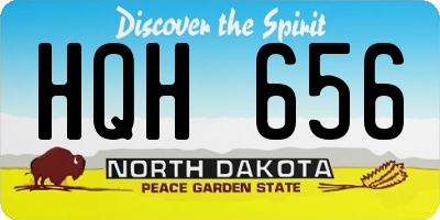 ND license plate HQH656