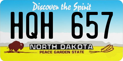 ND license plate HQH657