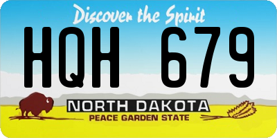 ND license plate HQH679