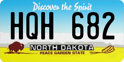 ND license plate HQH682