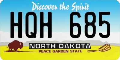 ND license plate HQH685
