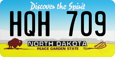 ND license plate HQH709