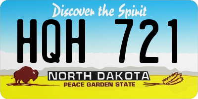 ND license plate HQH721