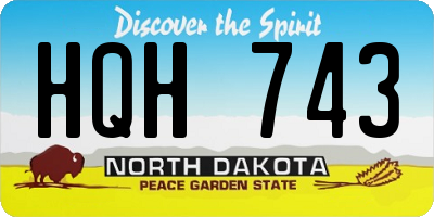ND license plate HQH743
