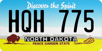 ND license plate HQH775