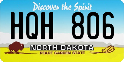 ND license plate HQH806