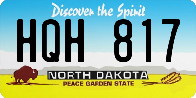 ND license plate HQH817