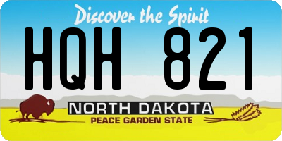 ND license plate HQH821