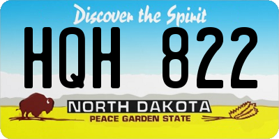 ND license plate HQH822
