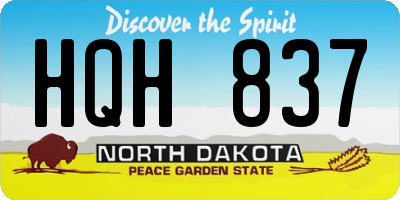 ND license plate HQH837