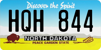 ND license plate HQH844