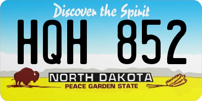 ND license plate HQH852