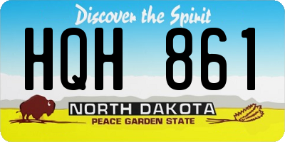 ND license plate HQH861