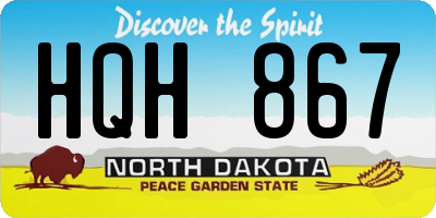 ND license plate HQH867